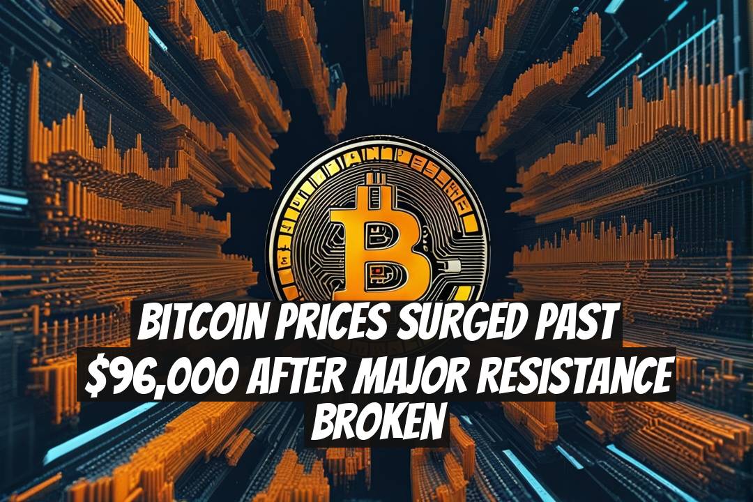 Bitcoin Prices Surged Past $96,000 After Major Resistance Broken