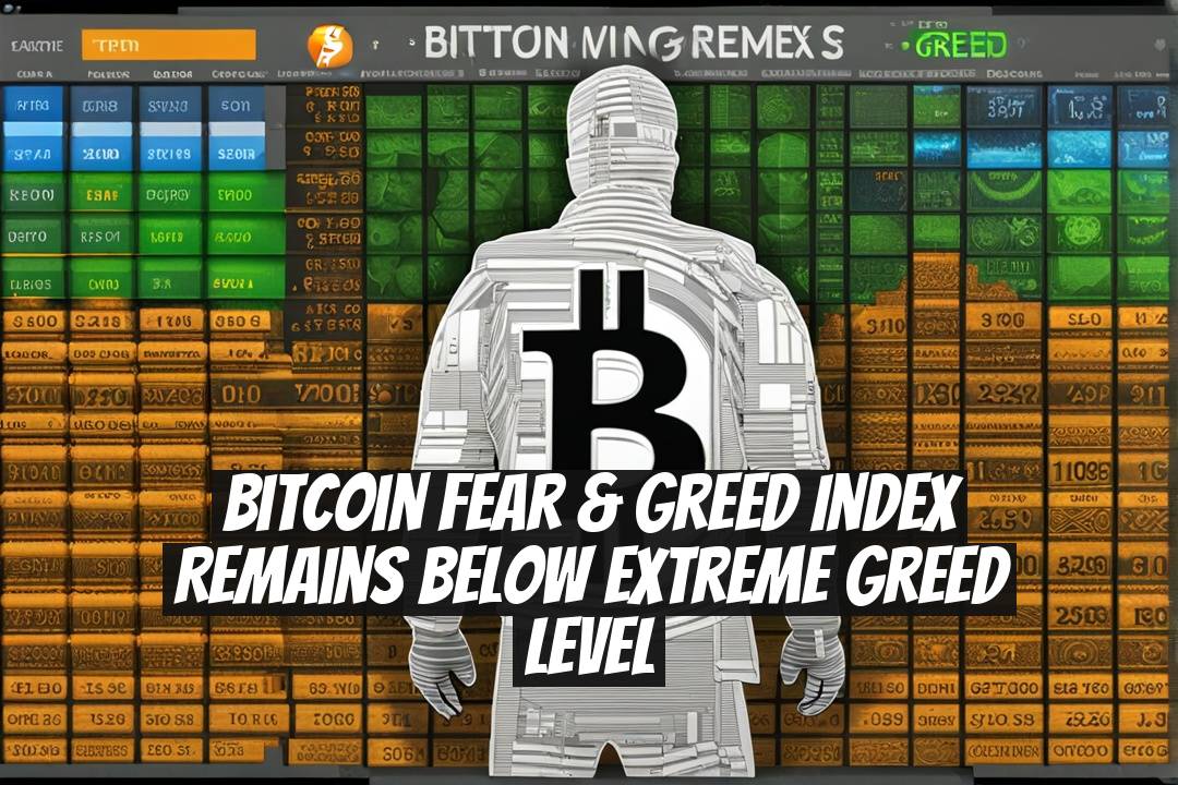 Bitcoin Fear & Greed Index Remains Below Extreme Greed Level