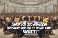Dinner for 200 Memecoin Investors Hosted by Trump Amid Protests