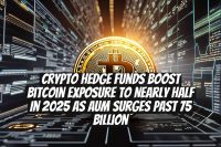 Crypto Hedge Funds Boost Bitcoin Exposure to Nearly Half in 2025 as AUM Surges Past 75 Billion