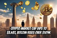 Crypto Market Cap Dips to $3.43T, Bitcoin Rises Over $109K