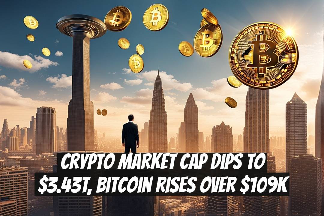 Crypto Market Cap Dips to $3.43T, Bitcoin Rises Over $109K