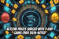 Altcoin Prices Surged with 7-Day Gains Over 36% Noted