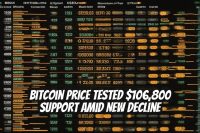 Bitcoin Price Tested $106,800 Support Amid New Decline