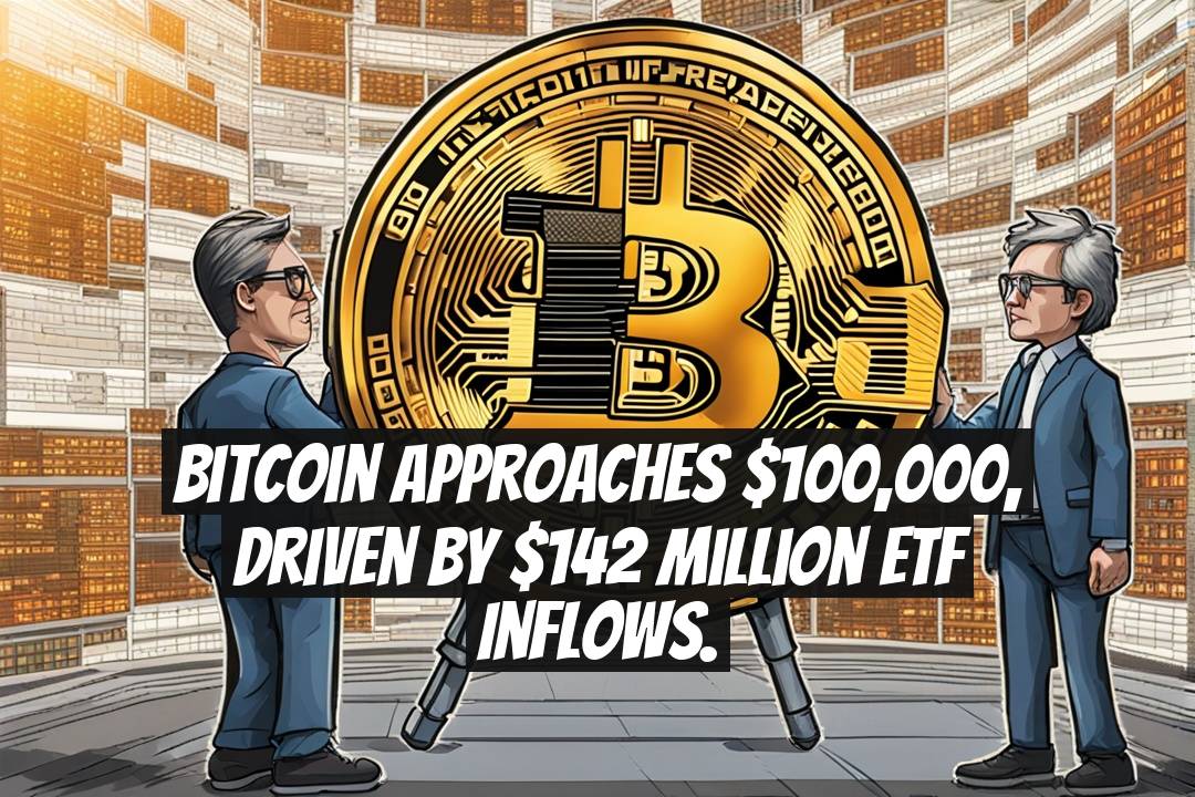 Bitcoin approaches $100,000, driven by $142 million ETF inflows.