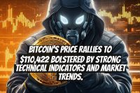 Bitcoin's price rallies to $110,422 bolstered by strong technical indicators and market trends.