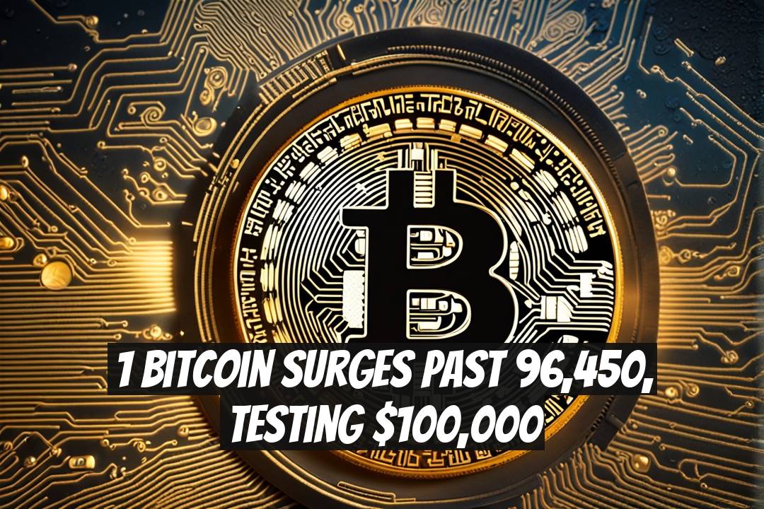 1 Bitcoin Surges Past 96,450, Testing $100,000