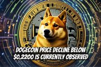 Dogecoin Price Decline Below $0.2200 is Currently Observed