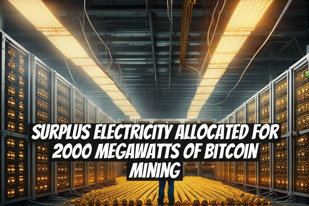 Surplus Electricity Allocated for 2000 Megawatts of Bitcoin Mining