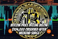 Bitcoin Price Decline Below $104,000 Observed After Weekend Surge