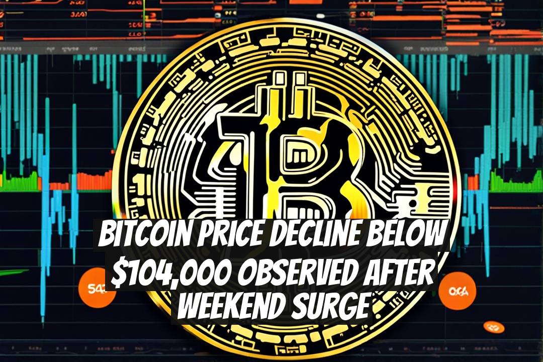 Bitcoin Price Decline Below $104,000 Observed After Weekend Surge