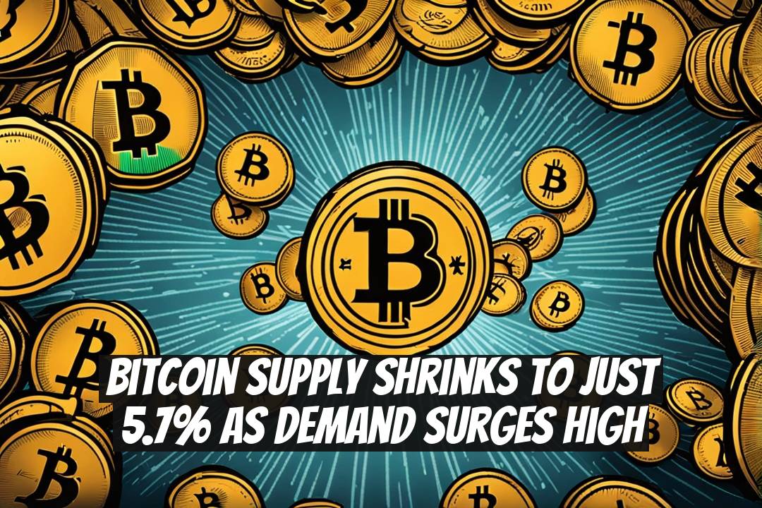 Bitcoin Supply Shrinks to Just 5.7% as Demand Surges High