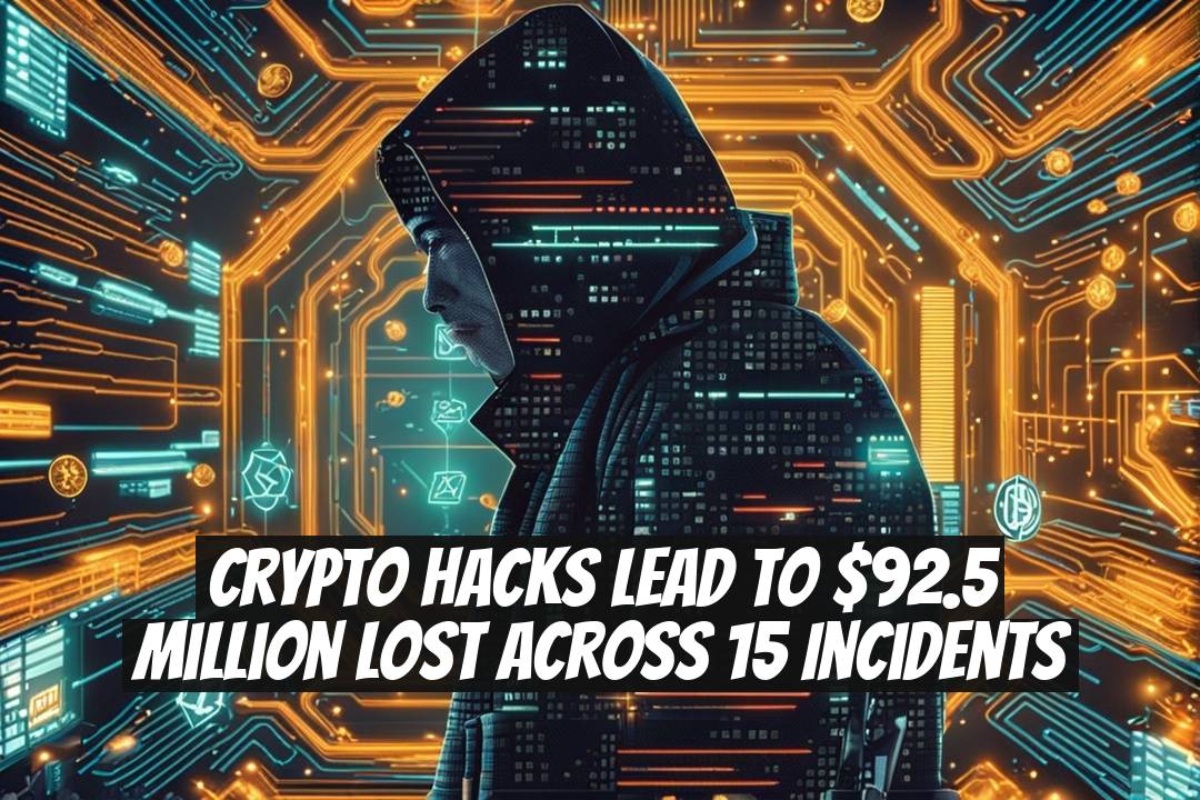 Crypto Hacks Lead to $92.5 Million Lost Across 15 Incidents