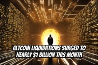 Altcoin Liquidations Surged to Nearly $1 Billion This Month