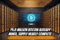 19.8 Million Bitcoin Already Mined, Supply Nearly Complete