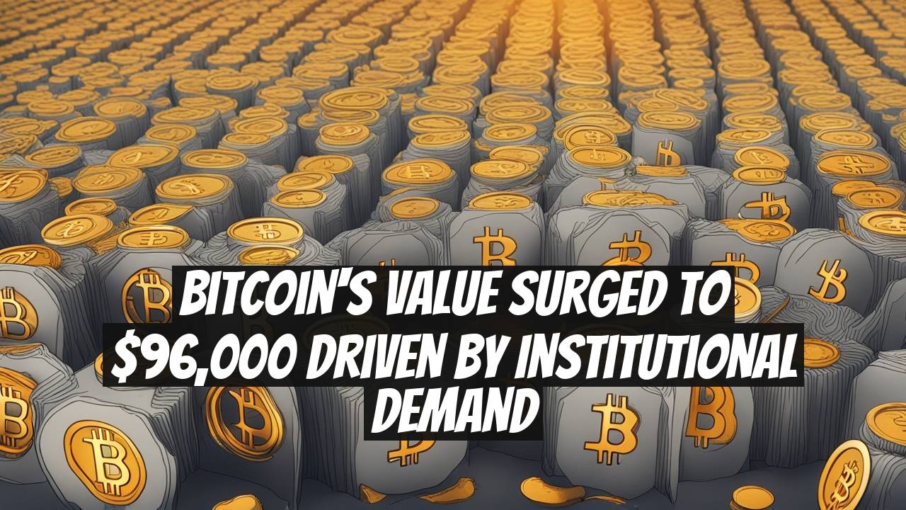 Bitcoin's Value Surged to $96,000 Driven by Institutional Demand