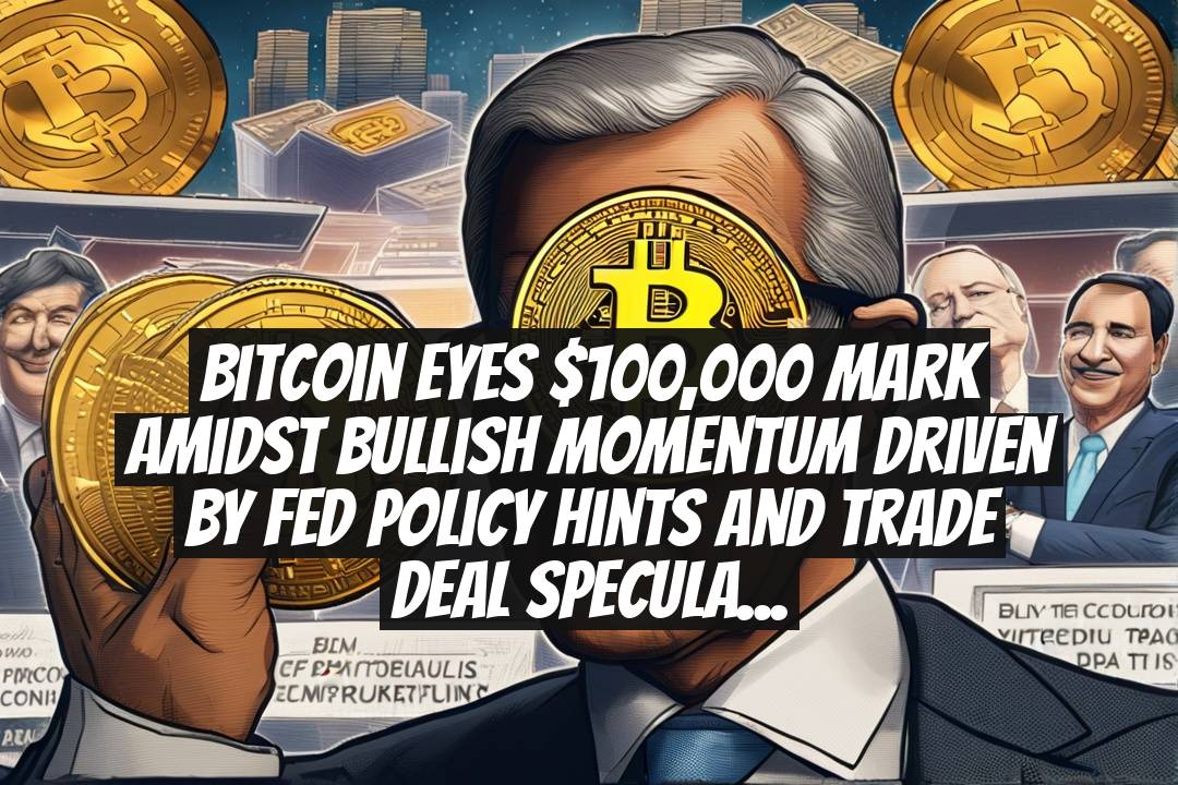 Bitcoin Eyes $100,000 Mark Amidst Bullish Momentum Driven by Fed Policy Hints and Trade Deal Speculations, Climbing 2.41% in a Day