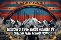 Litecoin's 69% Surge Marked by Bullish Flag Formation
