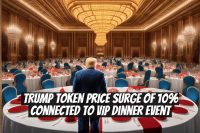TRUMP token price surge of 10% connected to VIP dinner event
