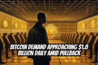 Bitcoin Demand Approaching $1.8 Billion Daily Amid Pullback