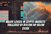 Major Losses in Crypto Markets Triggered by Bitcoin Dip Below $105K