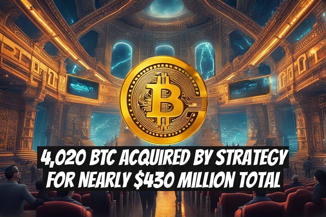 4,020 BTC Acquired by Strategy for Nearly $430 Million Total