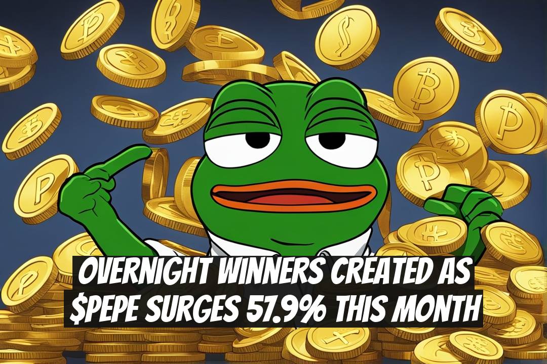 Overnight Winners Created as $PEPE Surges 57.9% This Month