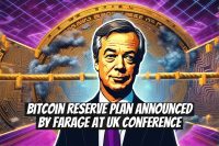 Bitcoin Reserve Plan Announced by Farage at UK Conference