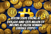 Bitcoin Stays Strong At $105,600 Amid $375 Million ETF Inflows As Digital Nomads Leverage Crypto