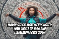 Major Stock Movements Noted With Circle Up 14% and Lululemon Down 20%