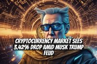 Cryptocurrency Market Sees 3.42% Drop Amid Musk Trump Feud