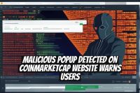 Malicious Popup Detected on CoinMarketCap Website Warns Users