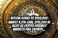Bitcoin Soars To $108,500 Amidst 3.2% Gain, $112,000 In Sight As Crypto-Friendly Markets Fuel Growth By 25%