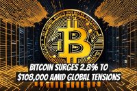 Bitcoin Surges 2.8% to $108,000 Amid Global Tensions