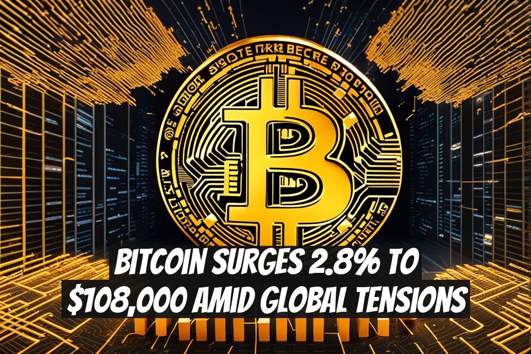 Bitcoin Surges 2.8% to $108,000 Amid Global Tensions