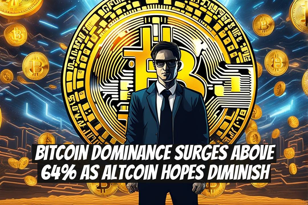 Bitcoin Dominance Surges Above 64% as Altcoin Hopes Diminish