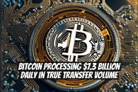 Bitcoin Processing $7.3 Billion Daily in True Transfer Volume