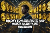 Bitcoin's 50% Surge Noted Amid Market Volatility and Uncertainty