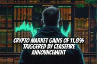 Crypto Market Gains of 11.8% Triggered by Ceasefire Announcement