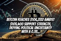 Bitcoin Reaches $106,332 Amidst $105,400 Support Strength, Defying Political Uncertainty With A 0.78% Gain Despite Tense U.S. Headlines