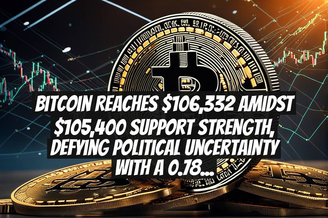 Bitcoin Reaches $106,332 Amidst $105,400 Support Strength, Defying Political Uncertainty With A 0.78% Gain Despite Tense U.S. Headlines