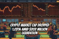 Crypto Market Cap Dropped 1.03% Amid $202 Million Liquidation