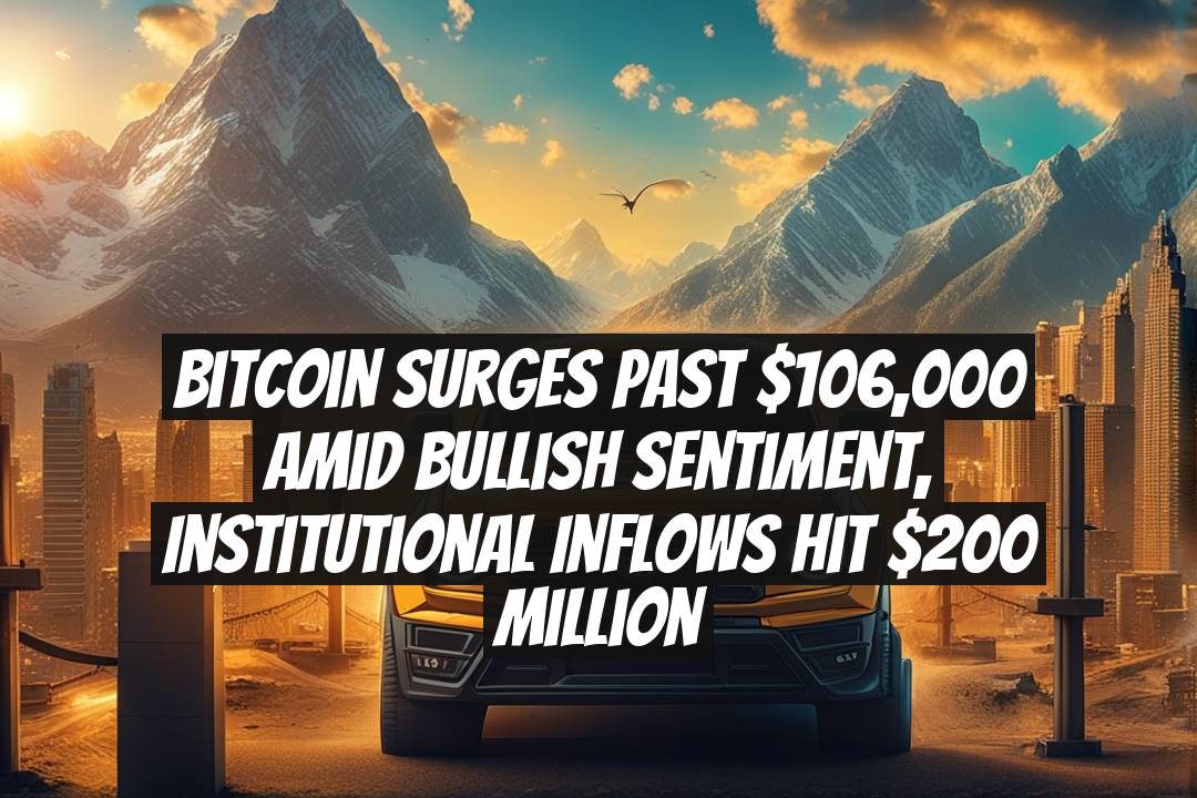 Bitcoin Surges Past $106,000 Amid Bullish Sentiment, Institutional Inflows Hit $200 Million