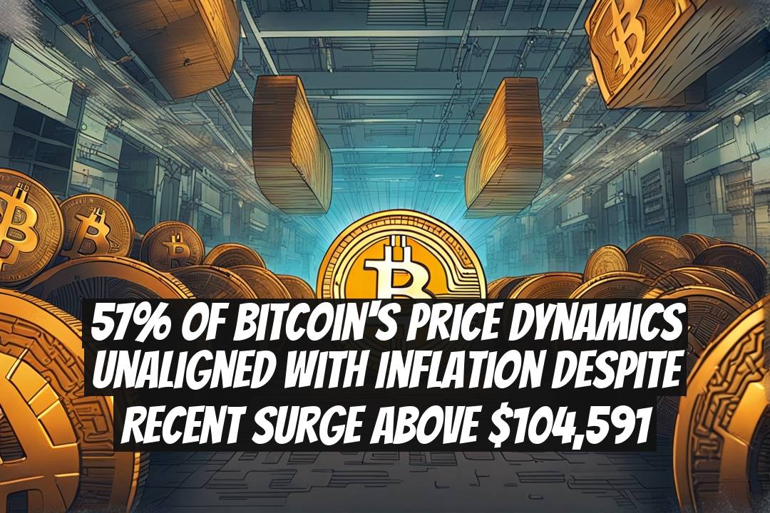 57% of Bitcoin's Price Dynamics Unaligned with Inflation Despite Recent Surge Above $104,591