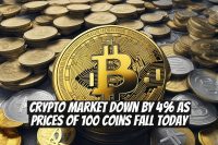 Crypto Market Down by 4% as Prices of 100 Coins Fall Today