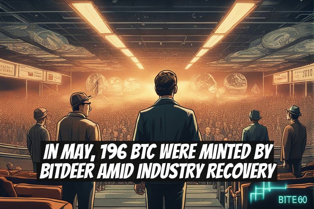 In May, 196 BTC were minted by Bitdeer amid industry recovery