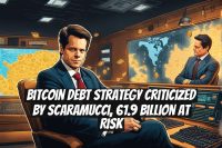 Bitcoin Debt Strategy Criticized by Scaramucci, 61.9 Billion at Risk