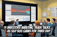 Investors Awaiting Trade Talks as S&P 500 Gains for Third Day