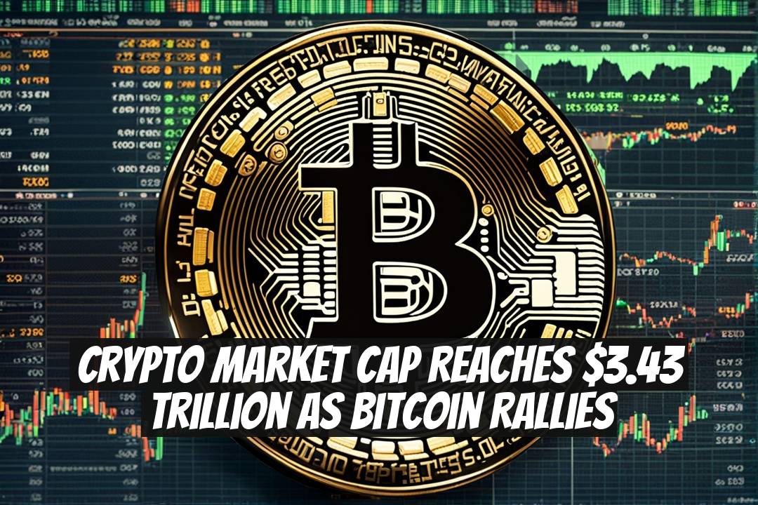 Crypto Market Cap Reaches $3.43 Trillion as Bitcoin Rallies