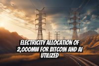 Electricity Allocation of 2,000MW for Bitcoin and AI Utilized